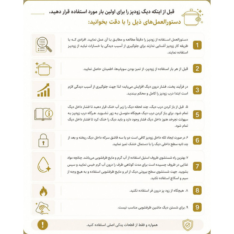 زودپز آپادانا مدل TitanChef کفی 5 لایه گنجایش 6 لیتر