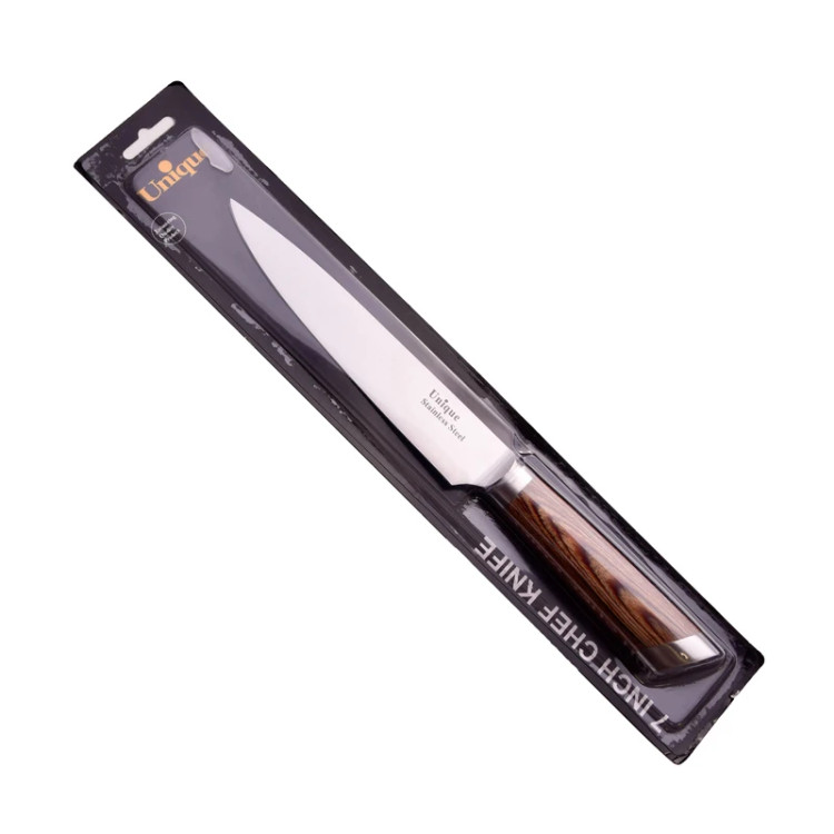 چاقوی آشپزخانه بزرگ یونیک دسته چوبی مدل UN-5546