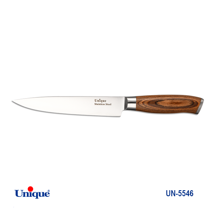 چاقوی آشپزخانه بزرگ یونیک دسته چوبی مدل UN-5546