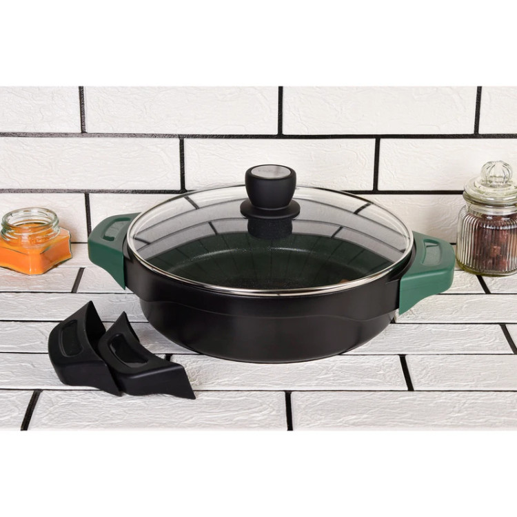 تابه گرانیت یونیک طرح هلیوس سایز ۲۸ مدل UN-8932