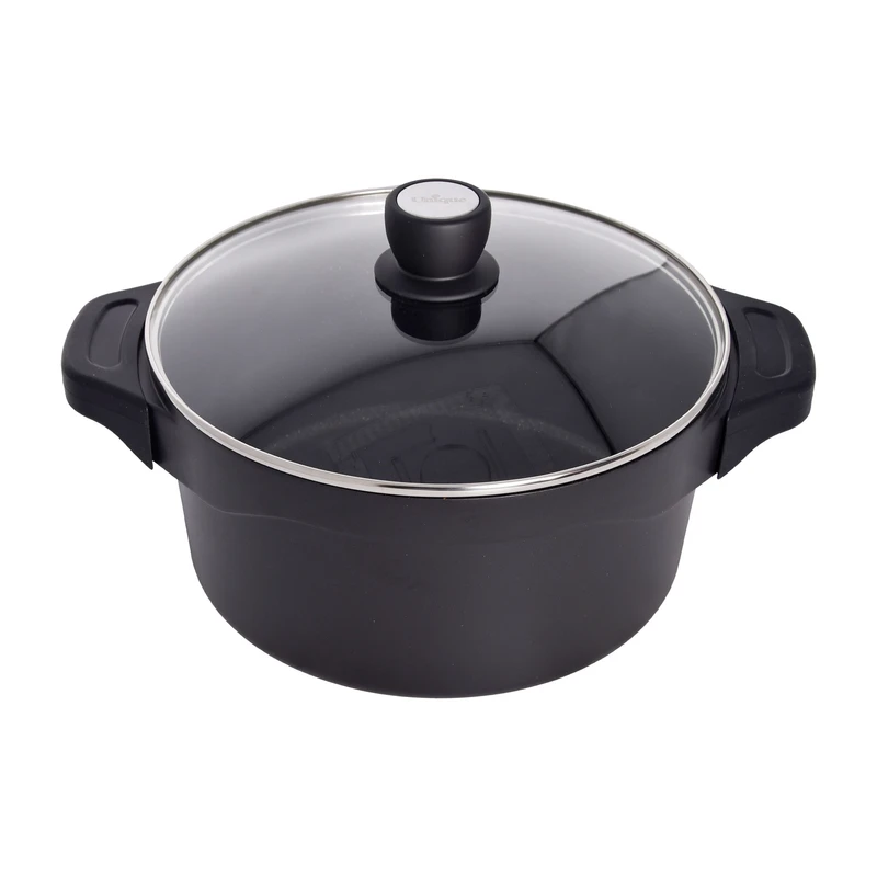 قابلمه گرانیتی یونیک طرح هلیوس سایز ۲۸ مدل UN-8928 با دستگیره سیلیکونی