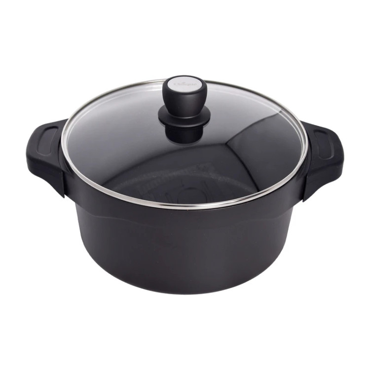قابلمه گرانیتی یونیک طرح هلیوس سایز ۲۸ مدل UN-8928 با دستگیره سیلیکونی